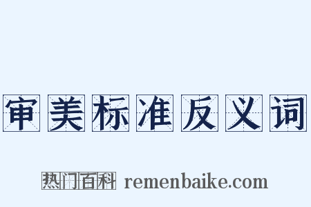 审美标准反义词是什么意思的图片